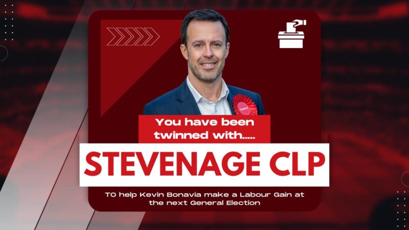 Stevenage CLP twinning graphic